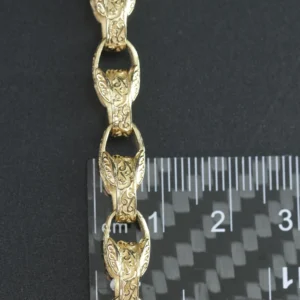 9ct Yellow Gold Tulip Bracelet 7″ 7.5mm