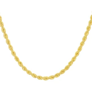 9ct Yellow Gold Rope Chain 20″ 4.5mm