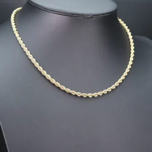 9ct Yellow Gold Rope Chain 20″ 4.5mm