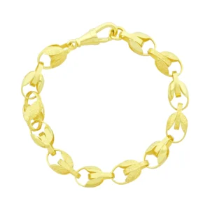 9ct Yellow Gold Tulip Bracelet 9.5″ 10.5mm