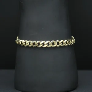 9ct Yellow Gold Cuban Bracelet 8″ 7.5mm