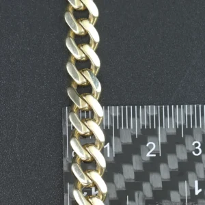 9ct Yellow Gold Cuban Bracelet 8″ 7.5mm