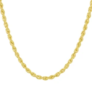 9ct Yellow Gold Rope Chain 23.5″ 5mm