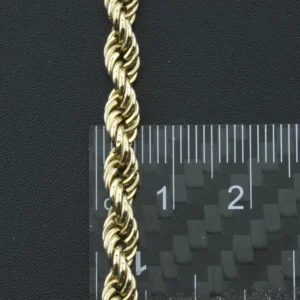 9ct Yellow Gold Rope Chain 23.5″ 5mm