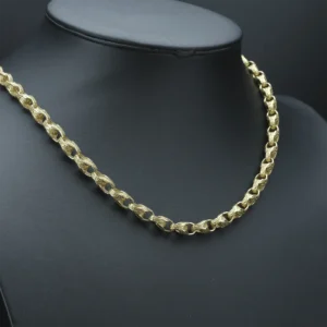 9ct Yellow Gold Tulip Chain 22″ 7.5mm
