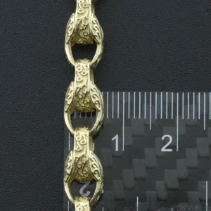 9ct Yellow Gold Tulip Chain 22″ 7.5mm