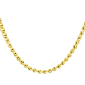 9ct Yellow Gold Roller Ball Chain 20.5″ 6.5mm