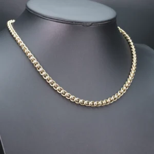 9ct Yellow Gold Roller Ball Chain 20.5″ 6.5mm