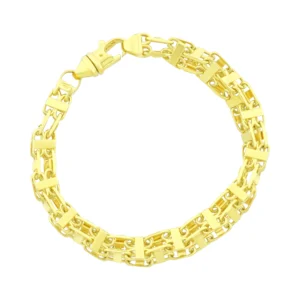 9ct Yellow Gold Cage Bracelet 9″ 7.5m