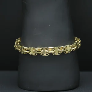 9ct Yellow Gold Cage Bracelet 9″ 7.5m