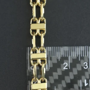 9ct Yellow Gold Cage Bracelet 9″ 7.5m