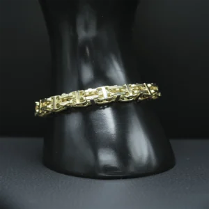9ct Yellow Gold Cage Bracelet 8” 8mm