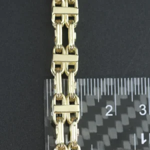 9ct Yellow Gold Cage Bracelet 8” 8mm