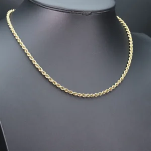 9ct Yellow Gold Rope Chain 21″ 4mm