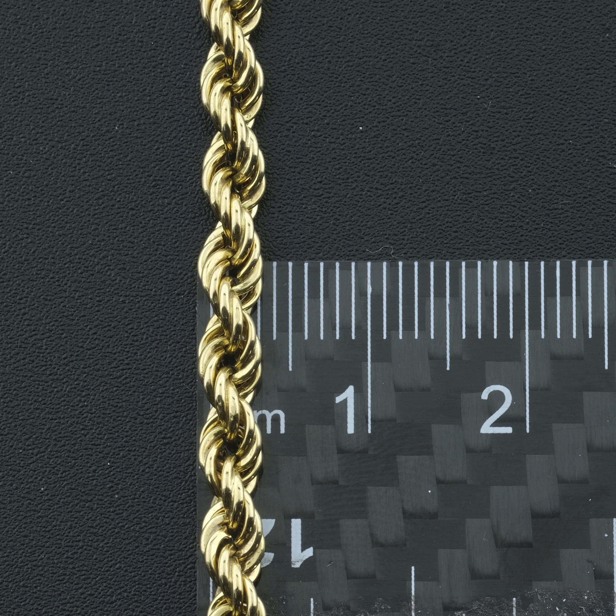 9ct Yellow Gold Rope Chain 21″ 4mm - Image 3