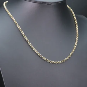 9ct Yellow Gold Belcher Chain 22.5″ 4.5mm