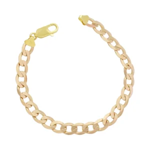 9ct Yellow Gold Curb Bracelet 8″ 7.5mm