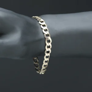 9ct Yellow Gold Curb Bracelet 8″ 7.5mm