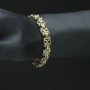 9ct Yellow Gold Byzantine Chain 7.5″ 10mm