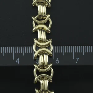 9ct Yellow Gold Byzantine Chain 7.5″ 10mm
