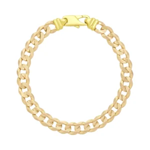 9ct Yellow Gold Curb Bracelet 7.5″ 7.5mm