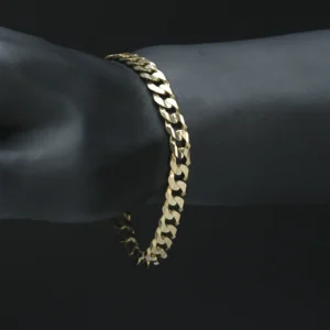 9ct Yellow Gold Curb Bracelet 7.5″ 7.5mm
