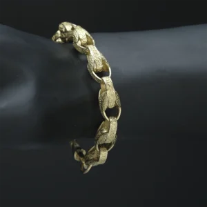 9ct Yellow Gold Tulip Bracelet 8″ 9.5mm