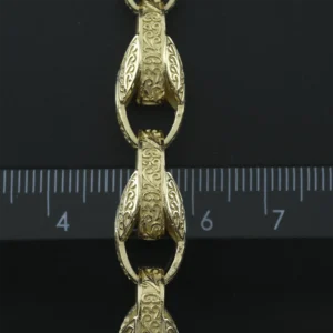 9ct Yellow Gold Tulip Bracelet 8″ 9.5mm