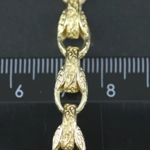 9ct Yellow Gold Tulip Bracelet 7.5″ 7mm