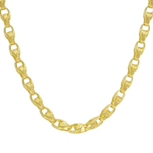 9ct Yellow Gold Tulip Chain 22.5″ 7.5mm