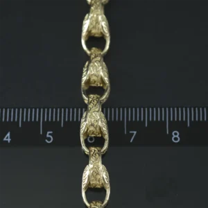 9ct Yellow Gold Tulip Chain 22.5″ 7.5mm