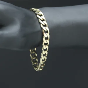 9ct Yellow Gold Curb Bracelet 8.5″ 9.5mm