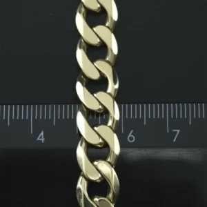 9ct Yellow Gold Curb Bracelet 8.5″ 9.5mm