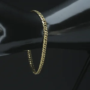 9ct Yellow Gold Double Curb Bracelet 7.5″ 5mm
