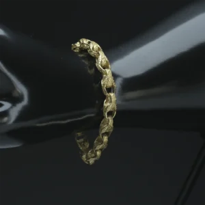 9ct Yellow Gold Tulip Bracelet 7″ 7mm