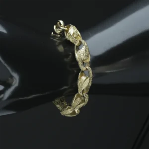 9ct Yellow Gold Tulip Bracelet 7″ 9.5mm