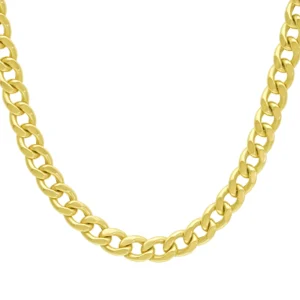 9ct Yellow Gold Curb Chain 18″ 8mm
