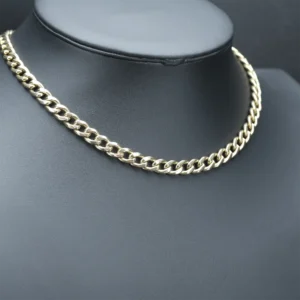 9ct Yellow Gold Curb Chain 18″ 8mm