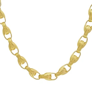 9ct Yellow Gold Tulip Chain 22″ 10mm
