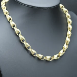 9ct Yellow Gold Tulip Chain 22″ 10mm