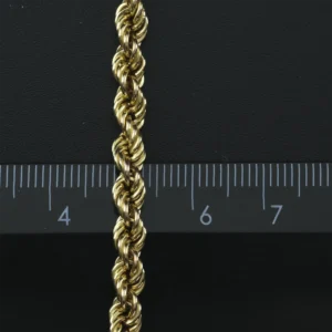 9ct Yellow Gold Rope Bracelet 7″ 4.5mm