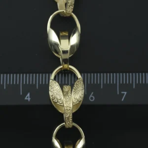 9ct Yellow Gold Tulip Bracelet 8.5″ 10.5mm