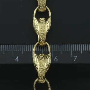 9ct Yellow Gold Tulip Bracelet 8.5″ 10mm