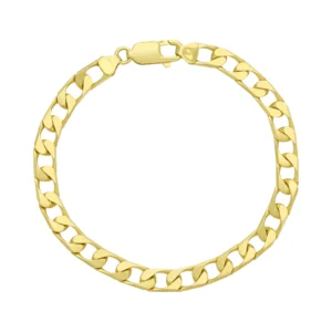 9ct Yellow Gold Curb Bracelet 8″ 6.5mm