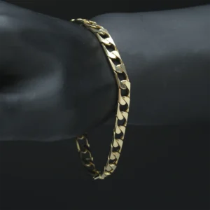 9ct Yellow Gold Curb Bracelet 8″ 6.5mm