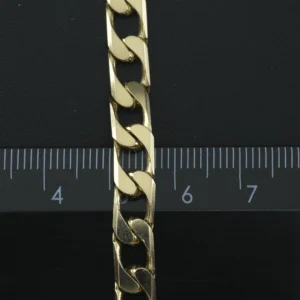 9ct Yellow Gold Curb Bracelet 8″ 6.5mm