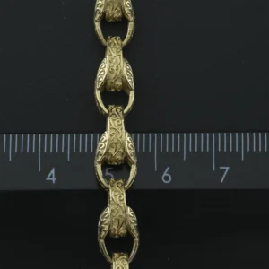 9ct Yellow Gold Tulip Bracelet 7″ 7mm