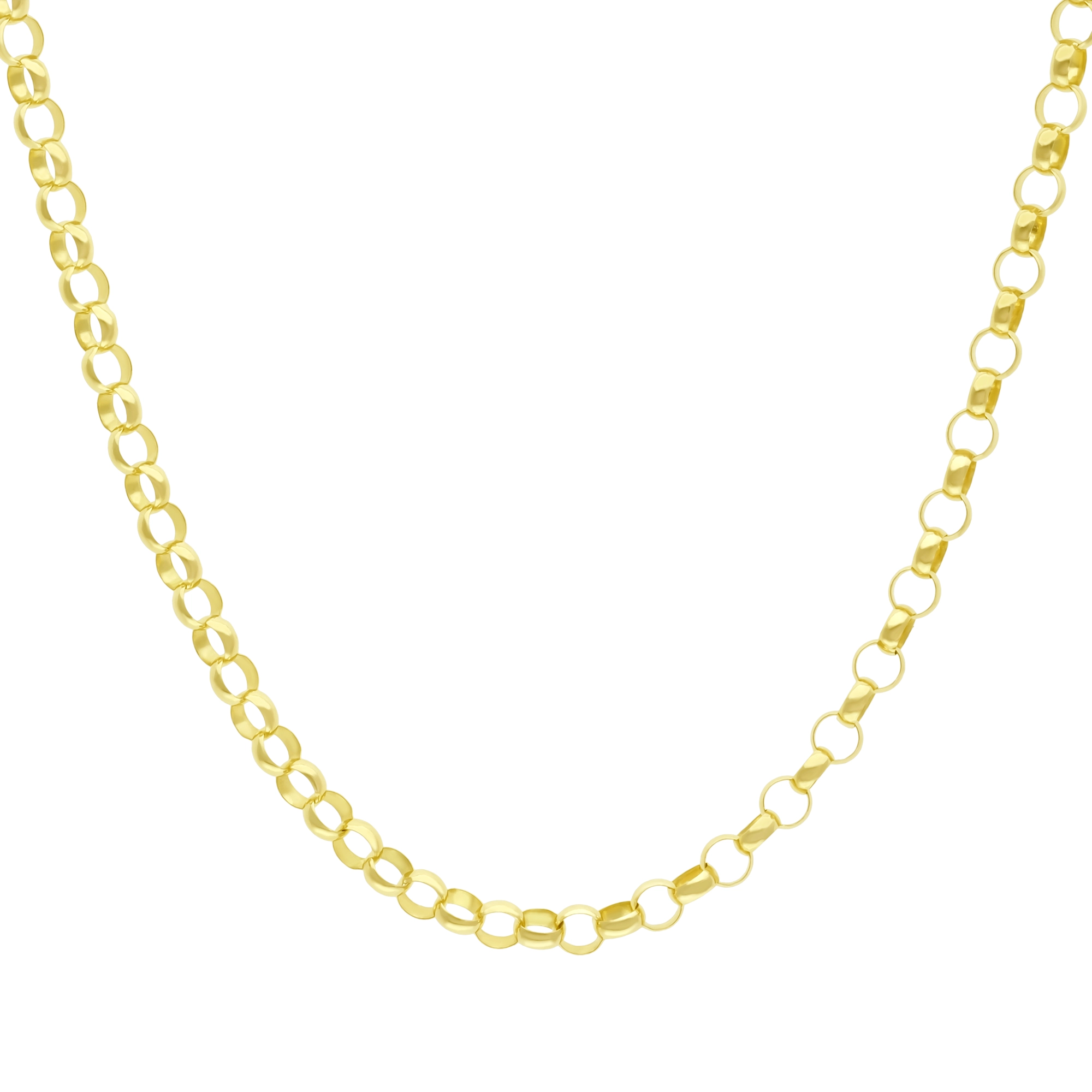 9ct Yellow Gold Belcher Chain 20" 5mm