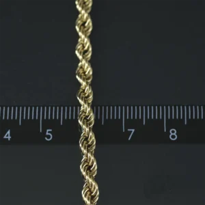 9ct Yellow Gold Rope Chain 16.5″ 4mm