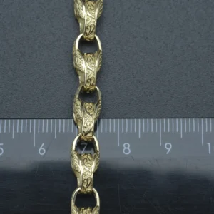 9ct Yellow Gold Tulip Bracelet 7″ 7mm
